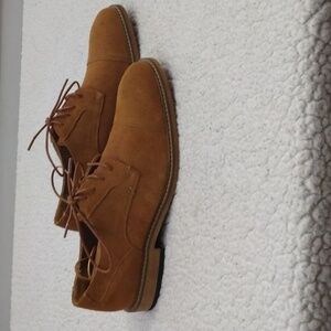 Like New Nordstrom Rack Tan/Snuff Suede Leather Cap Toe Shoes  10.5 M
